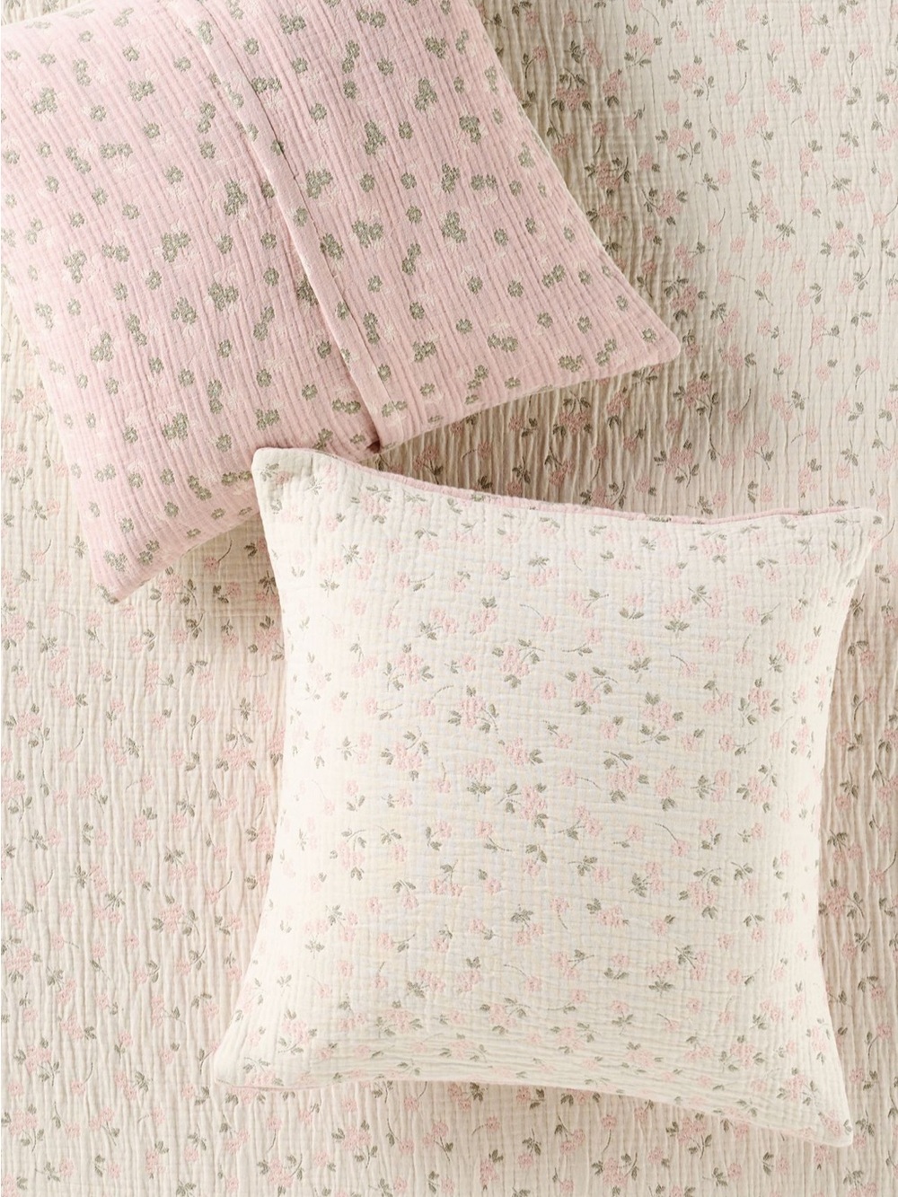 Anthropologie Floral Field Jacquard Euro Sham